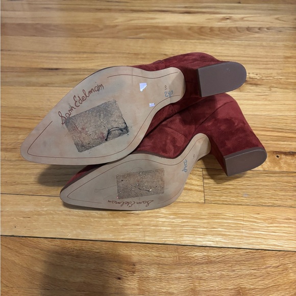 Sam Edelman Burgundy Heeled Boots - Picture 6 of 7